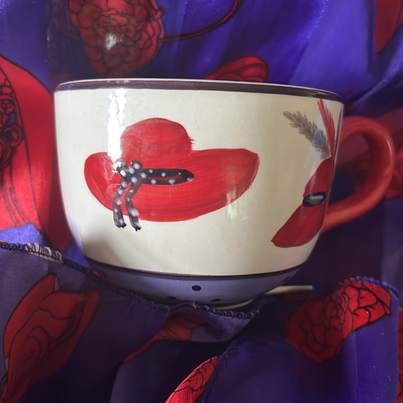 Red Hat Society Scarf & Coffee / Tea Mug - Picture 1 of 7